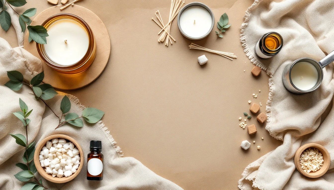 The Craft Nook Candle Studio kit laid out